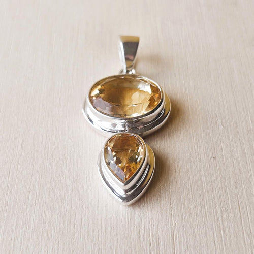 Citrine Faceted Pendant | Divine Radiance