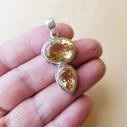 Citrine Faceted Pendant | Divine Radiance