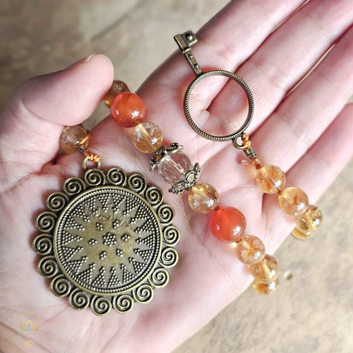 Citrine Meditation Mala | I AM Sacred - I AM Light - I AM Enough