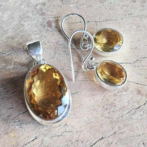 Citrine Pendant & Earring Set | Bring Me Abundance