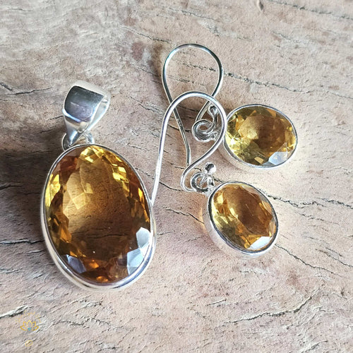 Citrine Pendant & Earring Set | Bring Me Abundance