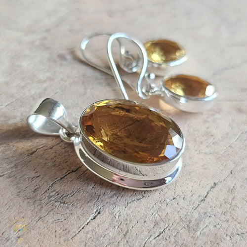 Citrine Pendant & Earring Set | Bring Me Abundance