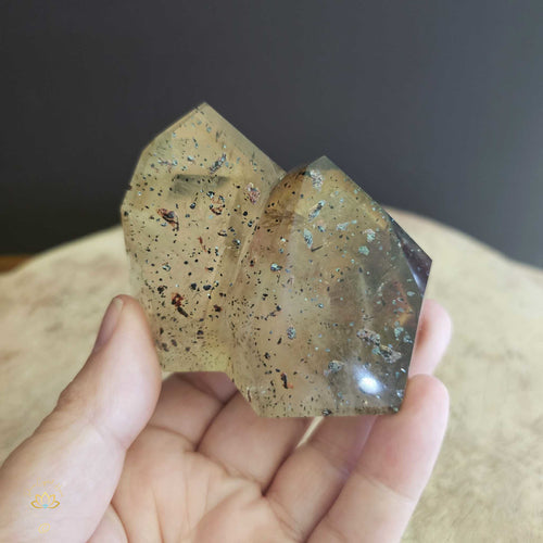 Citrine with Hematite Inclusions | Twin Points 157gms