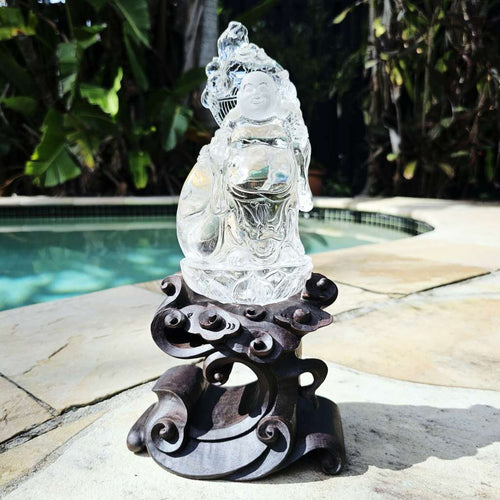 Clear Quartz A Grade Buddha | The Enlightened Master
