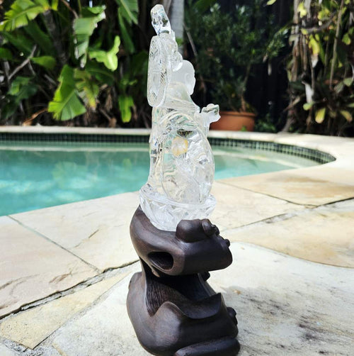 Clear Quartz A Grade Buddha | The Enlightened Master
