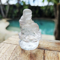 Clear Quartz A Grade Buddha | The Joyful Sage