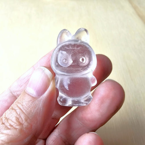 Clear Quartz Crystal Labubu | CrystalClearBoo