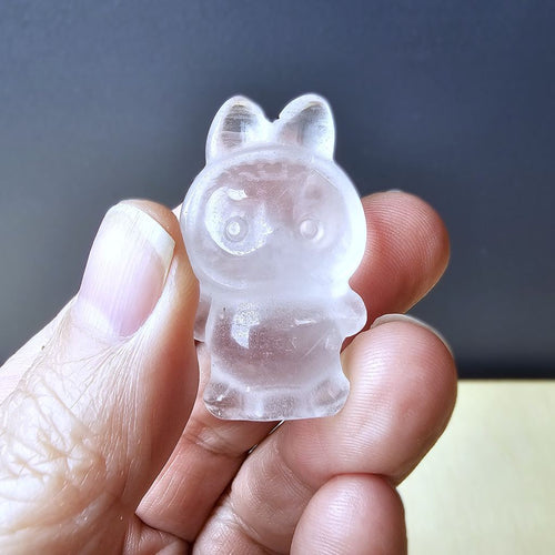 Clear Quartz Crystal Labubu | CrystalClearBoo