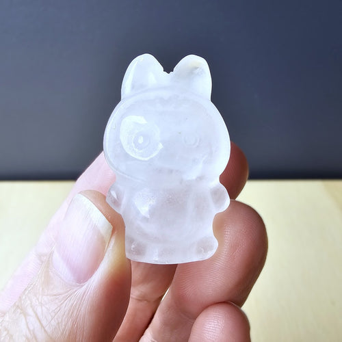 Clear Quartz Crystal Labubu | CrystalClearBoo