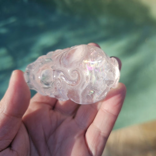 Clear Quartz Pixiu | Rainbow Warrior