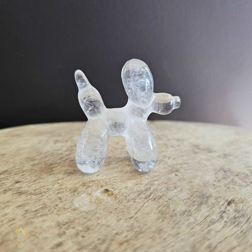 Clear Quartz Puffy Pooch "Charlie"