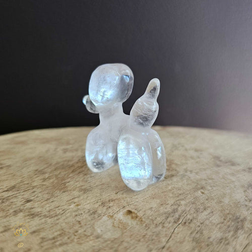 Clear Quartz Puffy Pooch "Charlie"