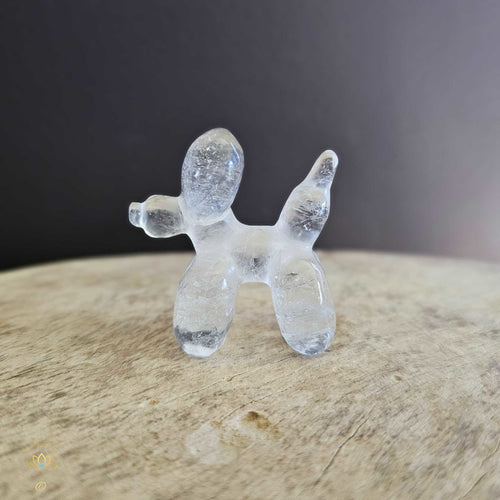 Clear Quartz Puffy Pooch "Charlie"