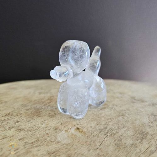 Clear Quartz Puffy Pooch "Charlie"