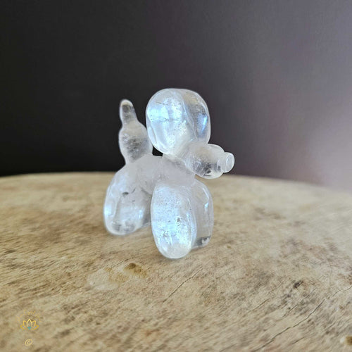 Clear Quartz Puffy Pooch "Charlie"