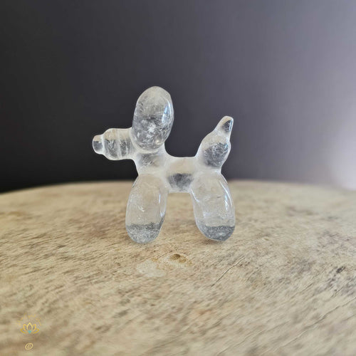 Clear Quartz Puffy Pooch "Crystal"