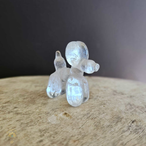 Clear Quartz Puffy Pooch "Crystal"