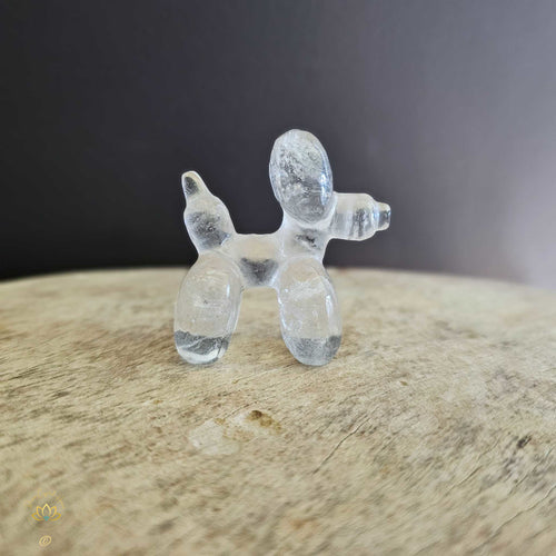 Clear Quartz Puffy Pooch "Crystal"