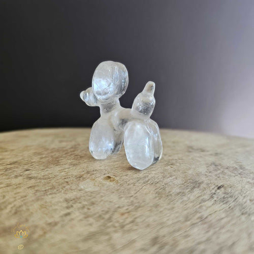 Clear Quartz Puffy Pooch "Crystal"