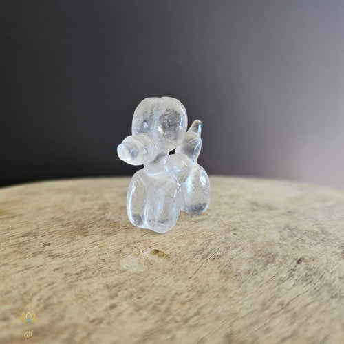 Clear Quartz Puffy Pooch "Crystal"