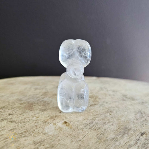 Clear Quartz Puffy Pooch "Crystal"