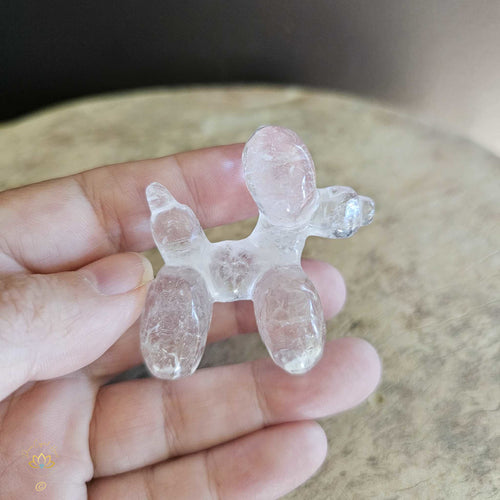 Clear Quartz Puffy Pooch "Max Quartz"