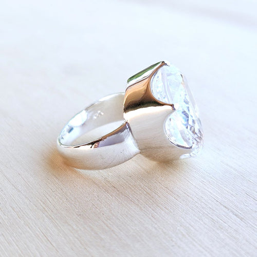 Clear Quartz Ring | Pure Power, Precision Cut