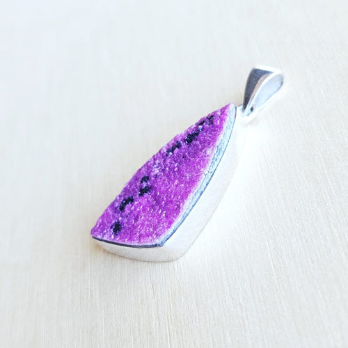 Cobalto Calcite (Pink Druzy) Pendant | Unconditional Love