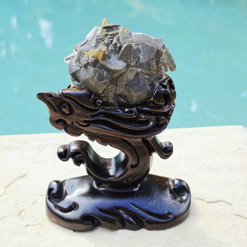 Collector Grade Benz Calcite With Chalcopyrite | Custom Stand 414gms
