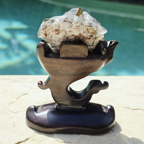 Collector Grade Benz Calcite With Chalcopyrite | Custom Stand 414gms