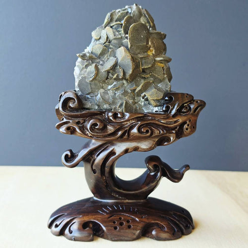 Collector Grade Benz Calcite With Chalcopyrite | Custom Stand 503gms