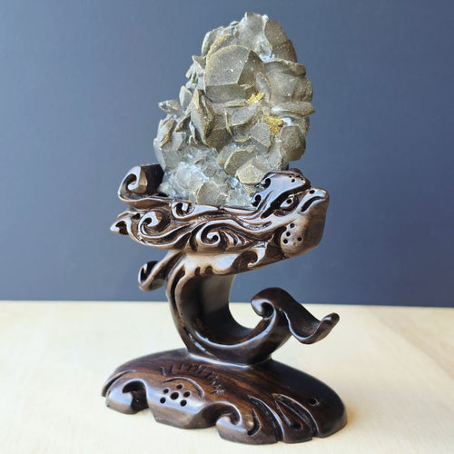 Collector Grade Benz Calcite With Chalcopyrite | Custom Stand 503gms