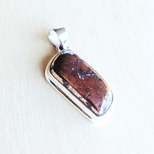 Copper & Agate Pendant | Flame Of Stone