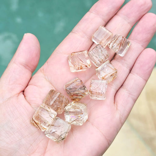 Copper & Black Rutile Cubes | Copper Threads