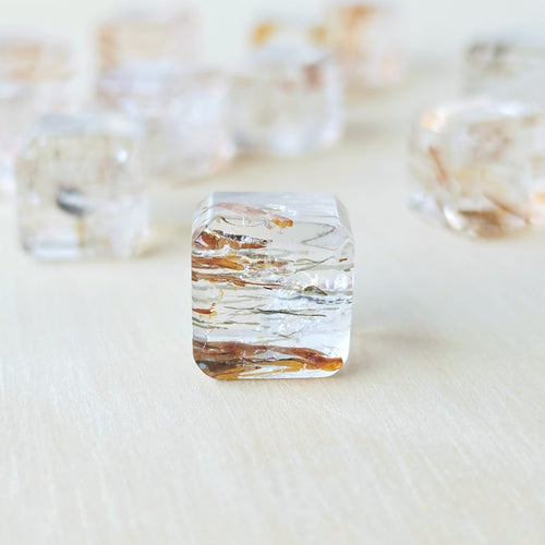 Copper & Black Rutile Cubes | Copper Threads