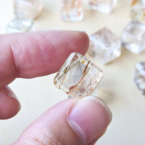 Copper & Black Rutile Cubes | Copper Threads