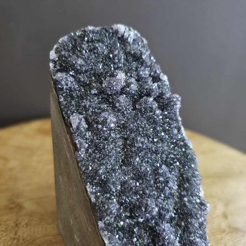 Dark Amethyst with Stalactite Flowers | Cut Base Geode 1.274kgs