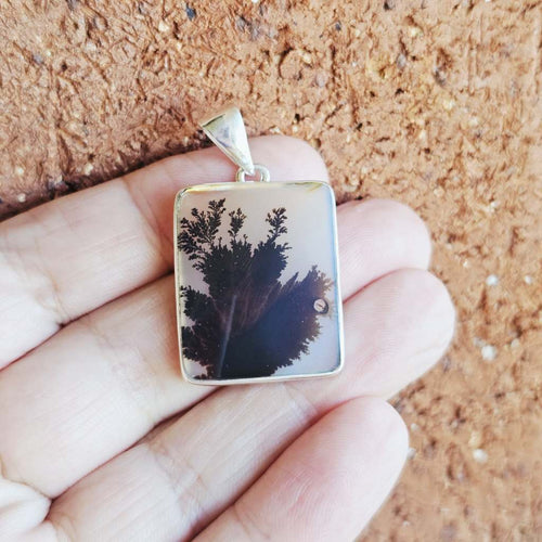 Dendritic Agate Pendant | Earthen Muse