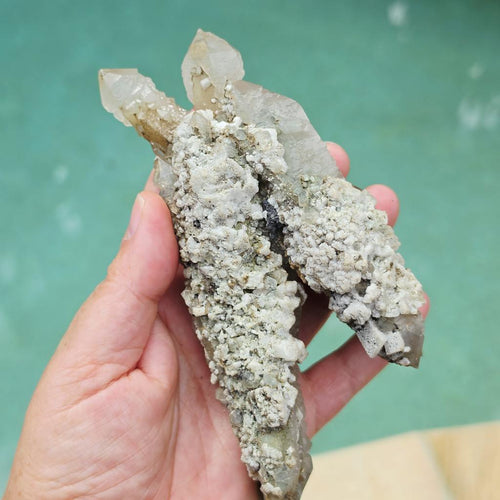 Double Terminated Quartz with Fluorite & Dolomite  | Xianghualing, China