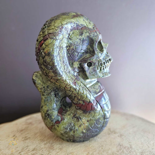 Dragon Blood Jasper Cobra Skull | Inner Fire