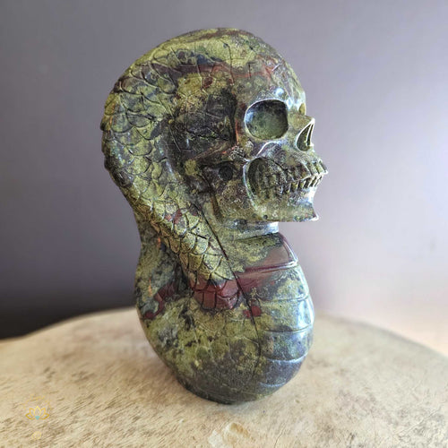 Dragon Blood Jasper Cobra Skull | Inner Fire