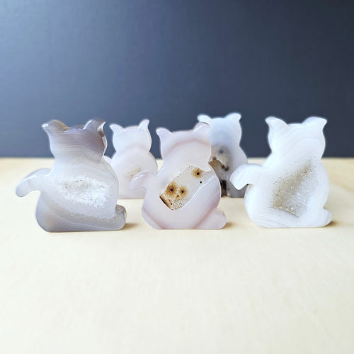 Druzy Agate Cat | Mystic Agate Familiars