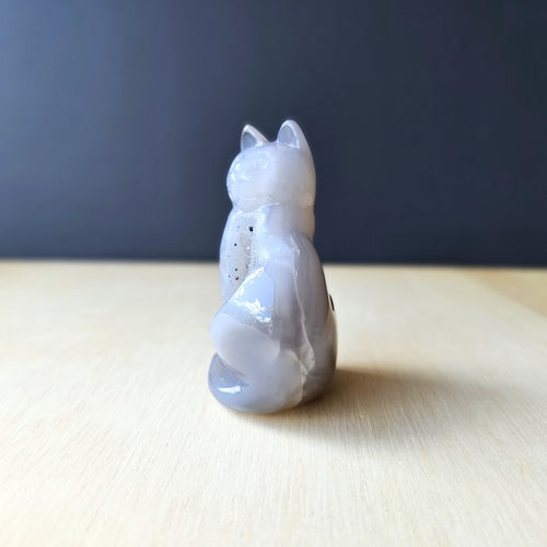 Druzy Agate Cat | Mystic Whiskers 136gms