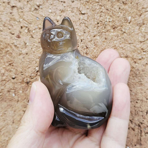 Druzy Agate Cat | Mystic Whiskers 161gms