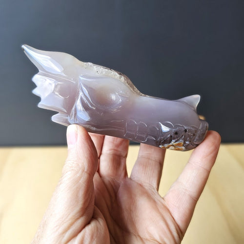 Druzy Agate Dragon  | Guardian Of Crystal Cavern