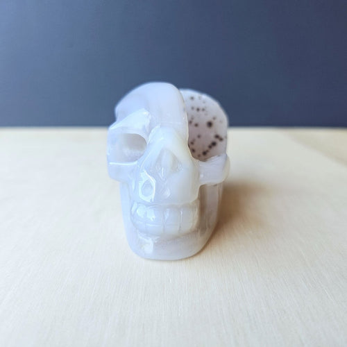 Druzy Agate Skull | Crystal Cave Guardian