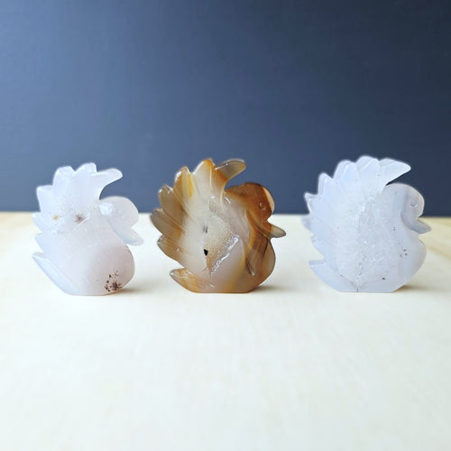 Druzy Agate Swans | Swanning Around