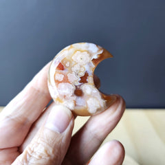 Druzy Carnelian Moons | Crimson Crescent