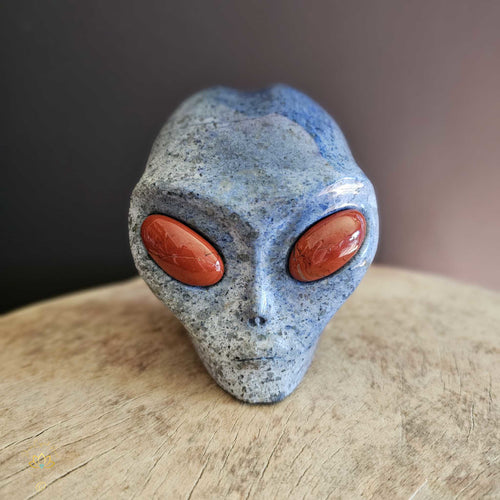 Dumortierite Alien Skull | Guardian Of The High Heart