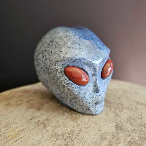 Dumortierite Alien Skull | Guardian Of The High Heart